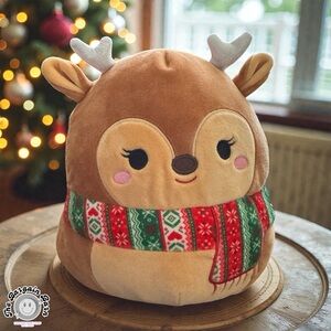 Squishmallow Darla Reindeer 8” 2021 Christmas Claire’s Exclusive Holiday Plush